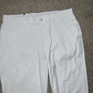 Rhoback Delta Performance Pants Men's 34x32 Ivory Golf Active Casual Stretch